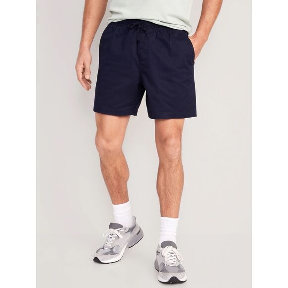 Mens Old Navy Blue Built-In Flex Twill Drawstring Jogger Shorts - Sz S - Picture 1 of 2